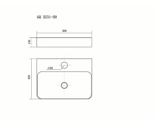 Купить Раковина Aquatek 50 AQ3231-00 Белая в магазине сантехники Santeh-Crystal.ru