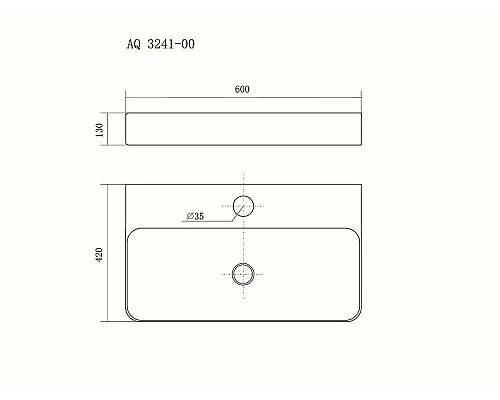 Купить Раковина Aquatek 60 AQ3241-00 Белая в магазине сантехники Santeh-Crystal.ru