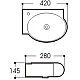 Купить Раковина Aquatek 42 L AQ5303-00 Белая в магазине сантехники Santeh-Crystal.ru