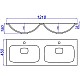 Купить Раковина Aqwella Malaga 120 Duet Mal.12.04.D Белая в магазине сантехники Santeh-Crystal.ru