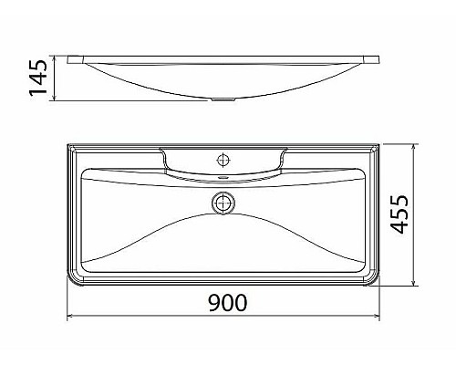 Приобрести Раковина BelBagno 90 BB900/455-LV-MR-ALR Белая в магазине сантехники Santeh-Crystal.ru