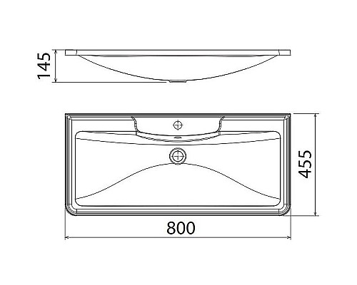 Приобрести Раковина BelBagno 80 BB800/455-LV-MR-ALR Белая в магазине сантехники Santeh-Crystal.ru