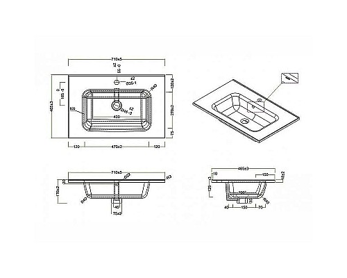 Заказать Раковина BelBagno BB700ETL Белая в магазине сантехники Santeh-Crystal.ru