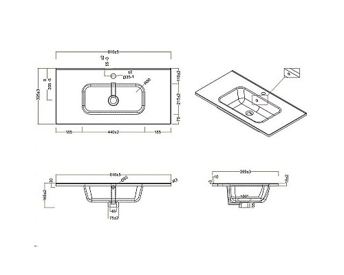 Заказать Раковина BelBagno BB800/390ETL Белая в магазине сантехники Santeh-Crystal.ru