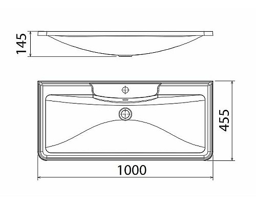 Заказать Раковина BelBagno 100 BB1000/455-LV-MR-ALR Белая в магазине сантехники Santeh-Crystal.ru