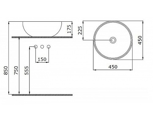 Купить Раковина-чаша Bocchi Roma Vessel 45 1119-007-0125 Жасмин матовая в магазине сантехники Santeh-Crystal.ru