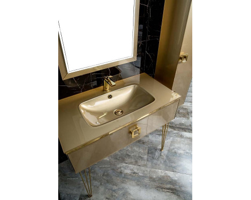 Мебельная раковина Boheme Armadi Art Lucido 100 852-100-Light Gold цвет золото светлое