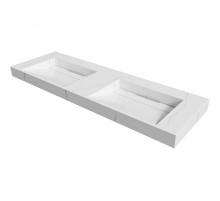 Раковина подвесная Boheme Armadi Art Flat 140 859-140-CLCT двойная Белый мрамор