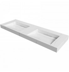 Раковина подвесная Boheme Armadi Art Flat 140 859-140-CLCT двойная Белый мрамор