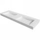 Раковина подвесная Boheme Armadi Art Flat 140 859-140-CLCT двойная Белый мрамор