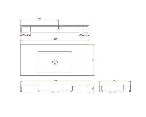 Раковина подвесная Boheme Armadi Art Flat 100 888-100 Белая матовая