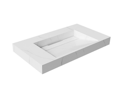 Раковина подвесная Boheme Armadi Art Flat 80 859-080-CLCT Белый мрамор