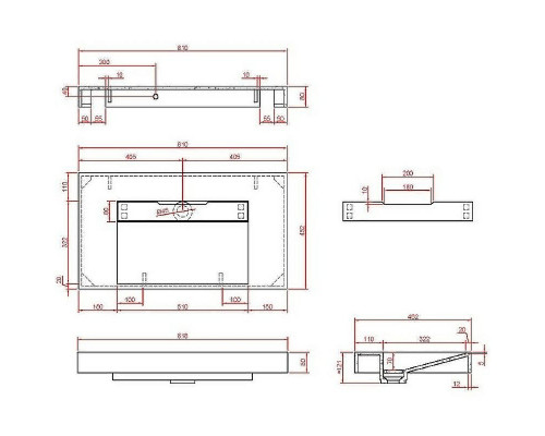 Раковина подвесная Boheme Armadi Art Flat 80 859-080-CLCT Белый мрамор