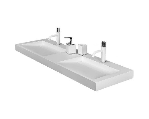 Раковина подвесная Boheme Armadi Art Flat 140 859-140-2 двойная Белая