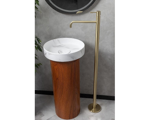 Раковина накладная Boheme Corian 40 801-CLCT Calacatta