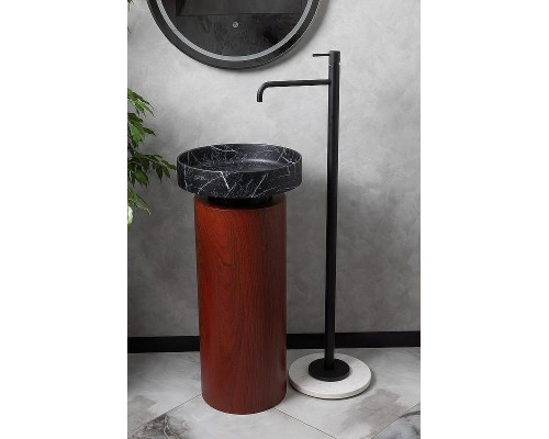 Раковина накладная Boheme Corian 40 801-NM Nero Marquina