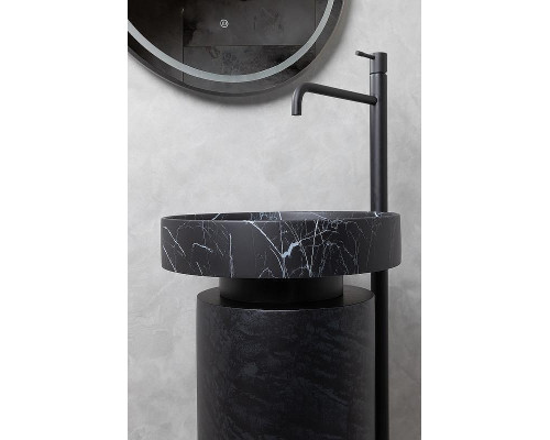 Раковина накладная Boheme Corian 40 801-NM Nero Marquina
