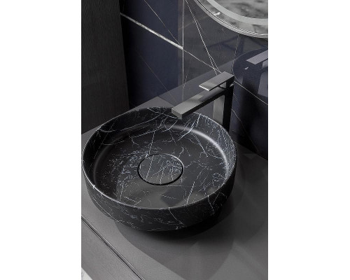 Раковина накладная Boheme Corian 40 801-NM Nero Marquina