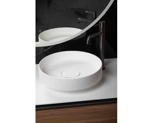 Раковина накладная Boheme Corian 40 801-MW Белая матовая
