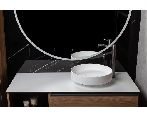 Раковина накладная Boheme Corian 40 801-MW Белая матовая