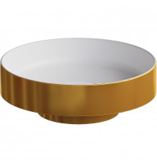 Раковина накладная Boheme Corian 40 801-G Золото матовое