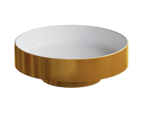 Раковина накладная Boheme Corian 40 801-G Золото матовое