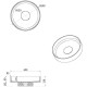 Раковина накладная Boheme Corian 40 801-G Золото матовое