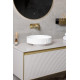 Раковина накладная Boheme Corian 40 801-R-MW Белая матовая