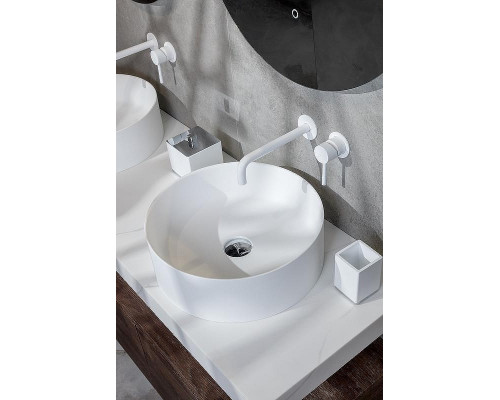 Раковина накладная Boheme Corian 40 819-MW Белая матовая