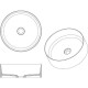 Раковина накладная Boheme Corian 40 819-MW Белая матовая