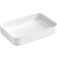Раковина накладная Boheme Corian Slim 60 879-60-MW Белая матовая