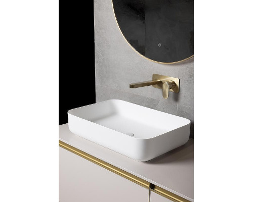 Раковина накладная Boheme Corian Slim 60 879-60-MW Белая матовая