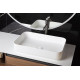 Раковина накладная Boheme Corian Slim 60 879-60-MW Белая матовая