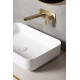 Раковина накладная Boheme Corian Slim 60 879-60-MW Белая матовая