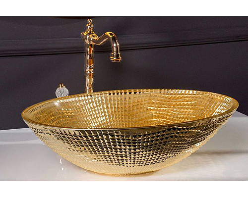 Приобрести Раковина-чаша Boheme NeoArt 51 814 Золото в магазине сантехники Santeh-Crystal.ru