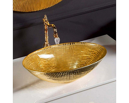 Приобрести Раковина-чаша Boheme NeoArt 51 814 Золото в магазине сантехники Santeh-Crystal.ru