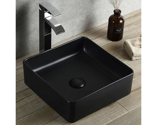 Купить Раковина-чаша Bravat 40 C22356K-ENG Черная в магазине сантехники Santeh-Crystal.ru