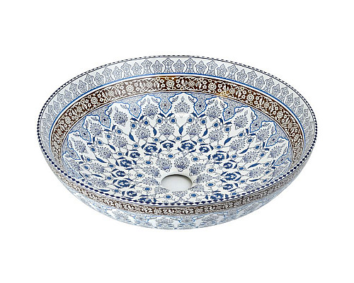 Santeh-Crystal.ru: Раковина-чаша Bronze de Luxe Марракеш 40 1008 Белый глянец с декором Купить Раковина-чаша Bronze de Luxe Марракеш 40 1008 Белый глянец с декором в магазине сантехники Santeh-Crystal.ru