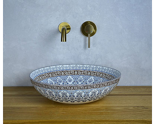 Santeh-Crystal.ru: Раковина-чаша Bronze de Luxe Марракеш 40 1008 Белый глянец с декором Купить Раковина-чаша Bronze de Luxe Марракеш 40 1008 Белый глянец с декором в магазине сантехники Santeh-Crystal.ru