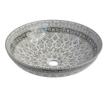 Раковина-чаша Bronze de Luxe Марракеш 40 1008G Белый глянец с декором