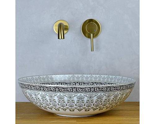 Santeh-Crystal.ru: Раковина-чаша Bronze de Luxe Марракеш 40 1008G Белый глянец с декором Купить Раковина-чаша Bronze de Luxe Марракеш 40 1008G Белый глянец с декором в магазине сантехники Santeh-Crystal.ru