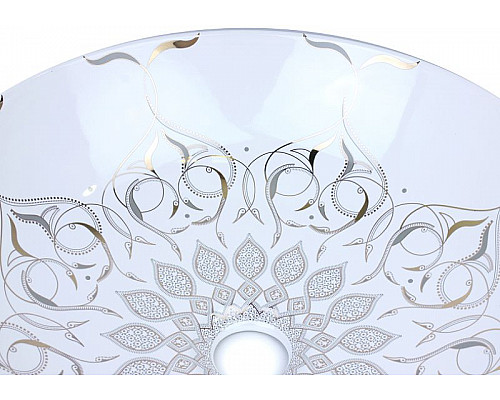 Santeh-Crystal.ru: Раковина-чаша Bronze de Luxe 40 2008 Белая глянецевая с серо-золотым декором Заказать Раковина-чаша Bronze de Luxe 40 2008 Белая глянецевая с серо-золотым декором в магазине сантехники Santeh-Crystal.ru