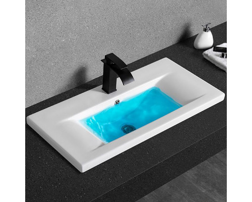 Приобрести Раковина CeramaLux 80 9393-80 Белая в магазине сантехники Santeh-Crystal.ru