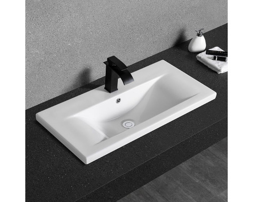 Приобрести Раковина CeramaLux 80 9393-80 Белая в магазине сантехники Santeh-Crystal.ru