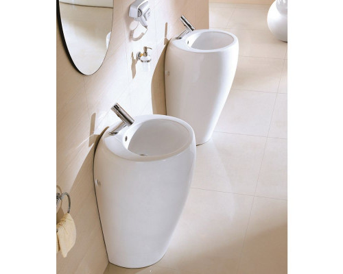 Приобрести Раковина CeramaLux 52 1001 Белая в магазине сантехники Santeh-Crystal.ru