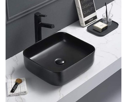 Купить Раковина-чаша CeramaLux 39 2106 Черная матовая в магазине сантехники Santeh-Crystal.ru