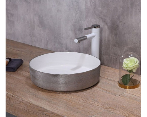 Заказать Раковина-чаша CeramaLux 36 C1054-1 Серебряная в магазине сантехники Santeh-Crystal.ru
