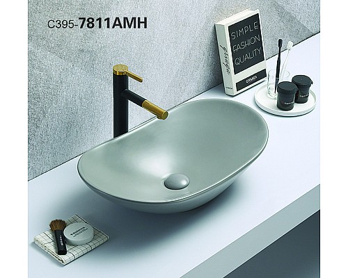 Купить Раковина-чаша CeramaLux 61 7811AMH-5 Светло-серая в магазине сантехники Santeh-Crystal.ru