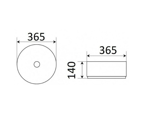 Купить Раковина-чаша CeramaLux 37 C1055 Бело-золотая в магазине сантехники Santeh-Crystal.ru