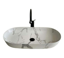 Раковина-чаша CeramaLux 81 350 Белый мрамор